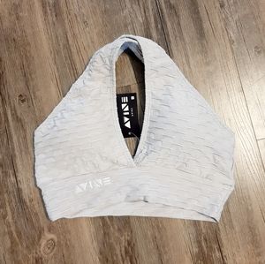 BRAND NEW Avine Apparel light grey sports bra